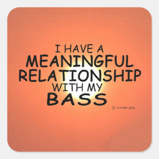 Wichtige Beziehung Bass Square Sticker