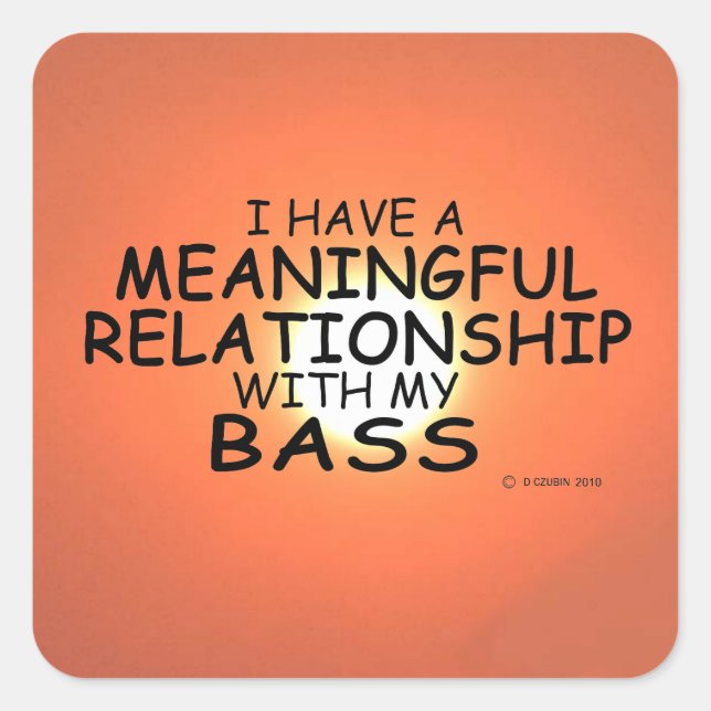Wichtige Beziehung Bass Square Sticker (Vorderseite)