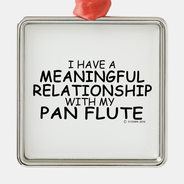 Wichtige Beziehung Pan Flute Silbernes Ornament (Vorne)