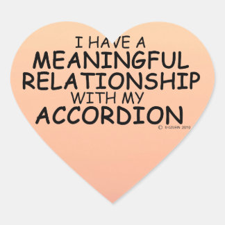 Wichtige Beziehungen Accordion Heart Sticker