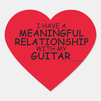 Wichtige Beziehungen Gitarre Heart Sticker
