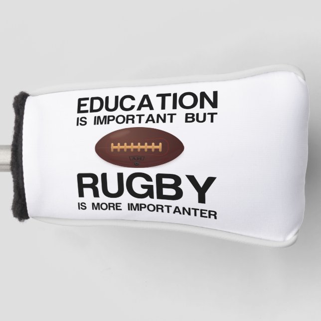 WICHTIGE Bildung FÜR RUGBY Golf Headcover (Vorderseite)