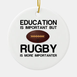 WICHTIGE Bildung FÜR RUGBY Keramik Ornament