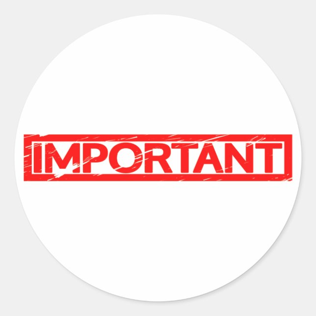 Wichtige Briefmarke Runder Aufkleber (Vorderseite)