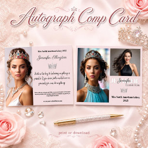 Wichtige Details Autograph Comp Card Einladung