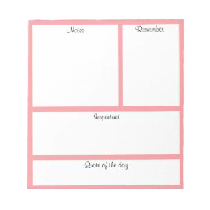 Wichtige Dinge merken - Notepad Notizblock