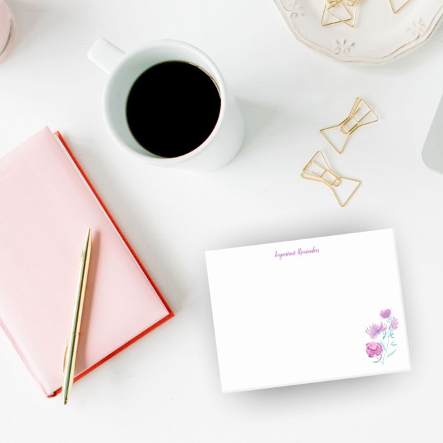 Wichtige Erinnerungen Chrysanthemas Wasserfarbe Post-it Klebezettel (Beautifully functional. Stay organized in a beautiful way!)