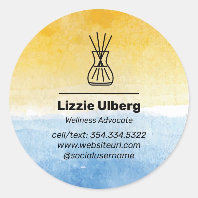 Wichtige Öl-Aufkleber für Meere und Sonne Runder Aufkleber (Vorderseite)