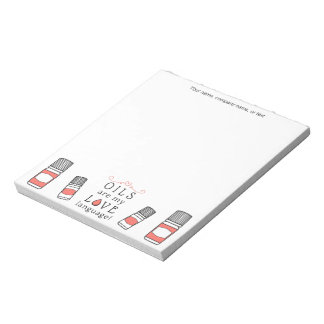 Wichtige Öle sind meine Liebe, die Korkeichenpfirs Notizblock