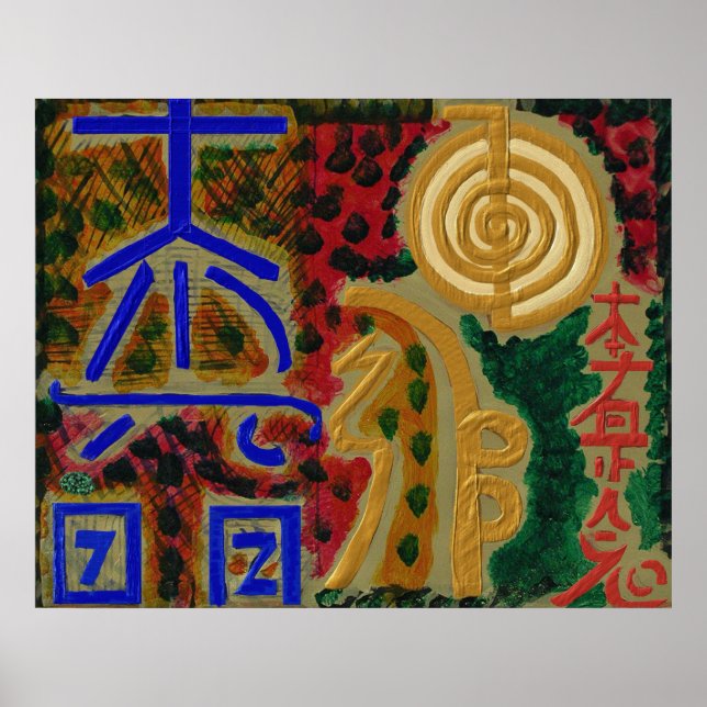 Wichtige Reiki-Heilschilder von Navin Poster (Vorne)