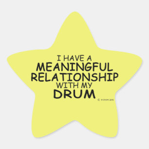 Wichtige Relationship Drum Star Sticker