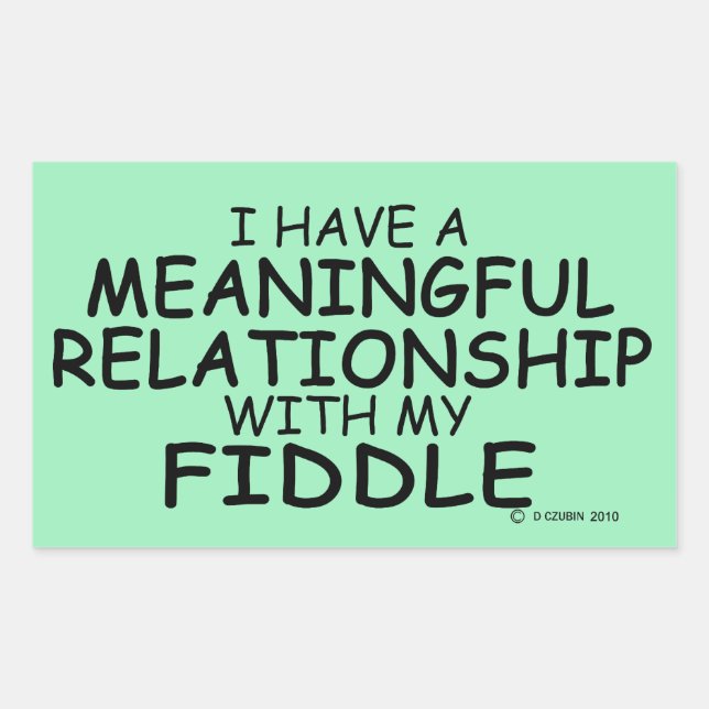 Wichtige Relationship Fiddle Rectangle Sticker (Vorderseite)