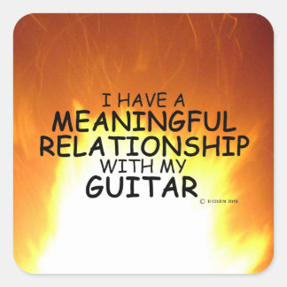 Wichtige Relationship Guitar Square Sticker