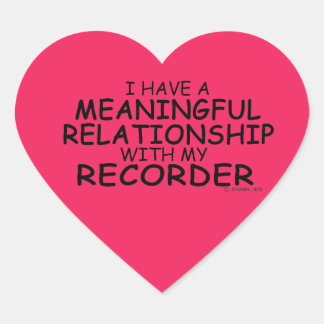 Wichtige Relationship Recorder Heart Sticker