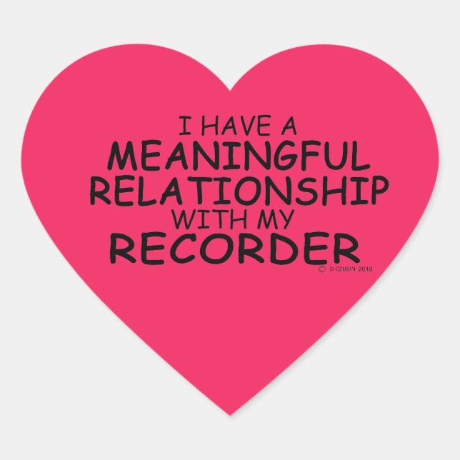 Wichtige Relationship Recorder Heart Sticker (Vorderseite)