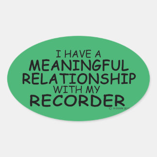 Wichtige Relationship Recorder Oval Sticker