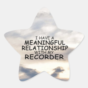 Wichtige Relationship Recorder Star Sticker