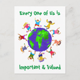 Wichtige und wertvolle Kinder Postkarte