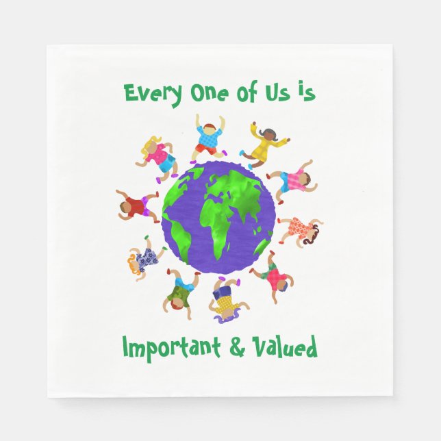 Wichtige und wertvolle Kinder Serviette (Vorderseite)