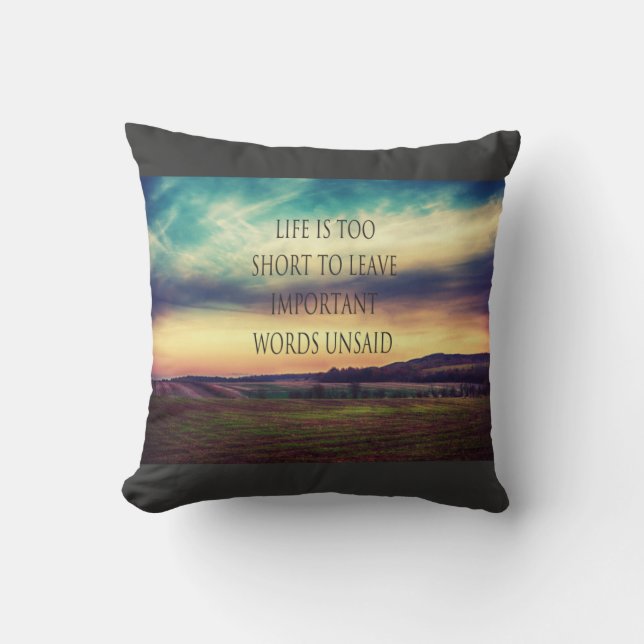 Wichtige Wortlandschaft Kissen (Vorderseite)