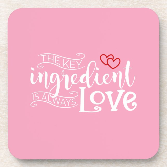 Wichtiger Bestandteil ist die Liebe Valentine | UN Getränkeuntersetzer (Vorderseite)