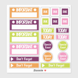 Wichtiger Erinnerung-Planer Aufkleber