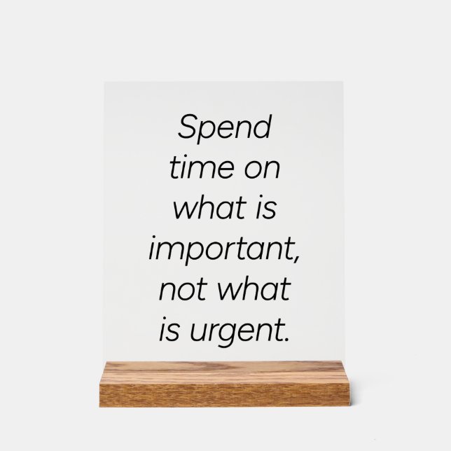 Wichtiges Akryllisches Zeichen Acrylschild (Vorderseite)