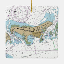 Wichtiges Biscayne Florida-Diagramm Keramikornament