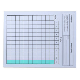 Wichtiges SpEd-Tool: Leeres Datenblatt (Tests) Notizblock