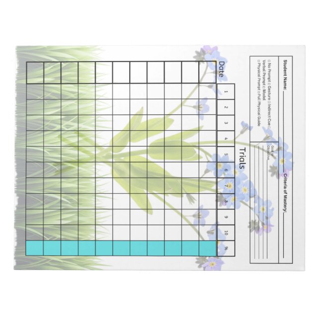 Wichtiges SpEd-Tool: Leeres Datenblatt (Tests) Notizblock (Vorderseite)