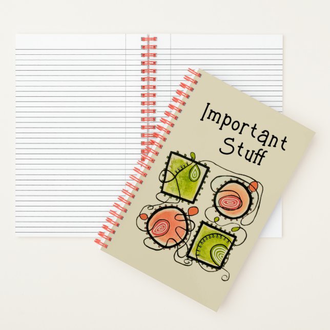 Wichtiges Stuff-Notebook 8.5x5.5 Notizbuch (Innen)