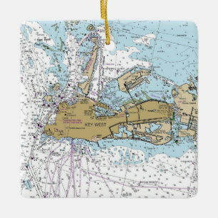 Wichtigste West-Nautikkarte  Keramikornament