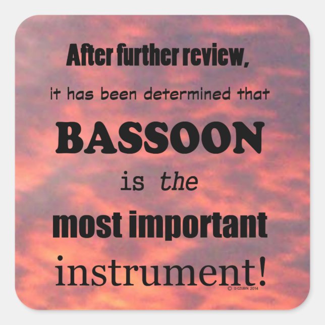 Wichtigster Instrumentenquadrat-Aufkleber für Bass Quadratischer Aufkleber (Vorderseite)