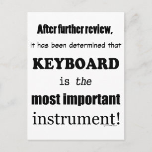 Wichtigstes Instrument Postkarte