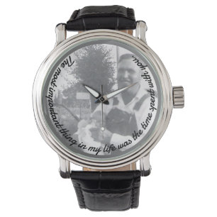 Wichtigstes Zeitangebot   Foto von Vater und Kind Armbanduhr