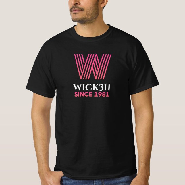 Wick311, Retro in Rosa T-Shirt (Vorderseite)