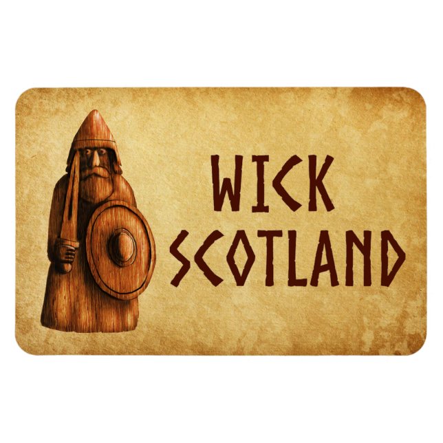 Wick Schottland Wikinger Krieger Magnet (Horizontal)