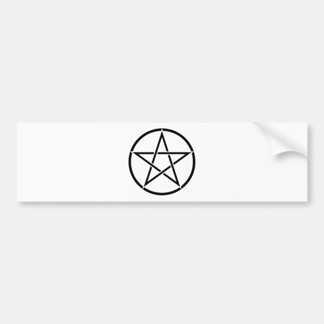 Wickanisches Pentagramm (Pentagram) Autoaufkleber (Vorne)
