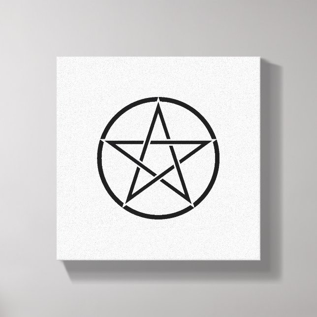 Wickanisches Pentagramm (Pentagram) Leinwanddruck (Vorderseite)