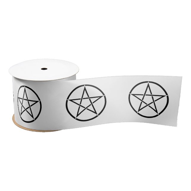 Wickanisches Pentagramm (Pentagram) Satinband (Spule)