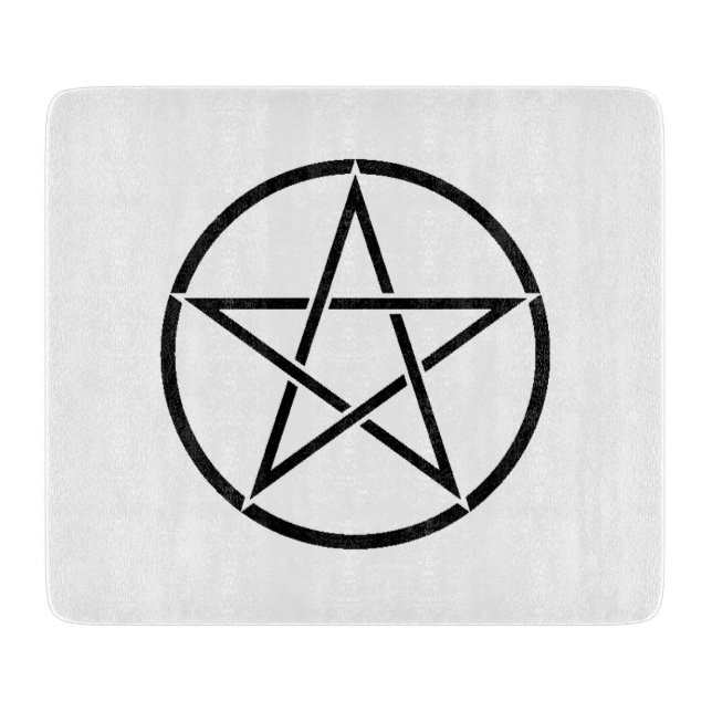 Wickanisches Pentagramm (Pentagram) Schneidebrett (Vorderseite)