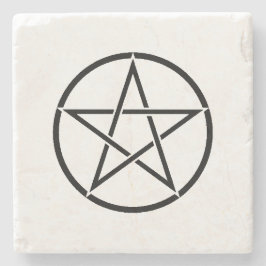Wickanisches Pentagramm (Pentagram) Steinuntersetzer