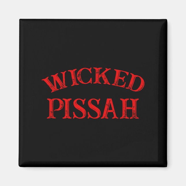 Wicked Ah Funny Er Boston New England Southie  Magnet (Vorne)