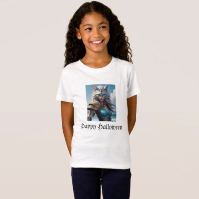 Wicked Blue Mit Augen Cat T-Shirt (Comfy tri-blend women’s tee feminine fit, scoop neck, short sleeves, relaxed fit.  
)