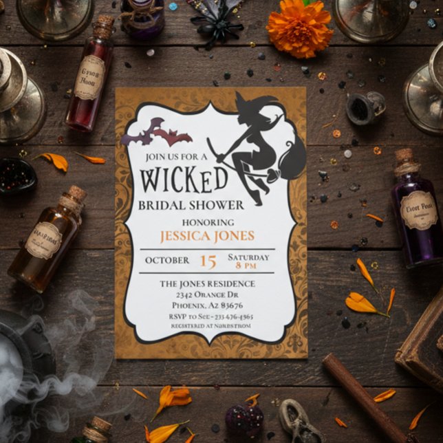 Wicked Brautparty Halloween Oktober Einladung (Von Creator hochgeladen)