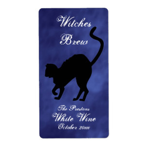 Wicked Cat in Lila Haze Hexen Brew Wine Label