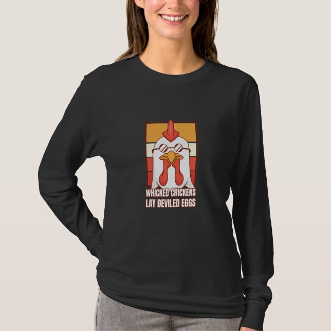 Wicked Chickens Lay Deviled Eggs Costume Halloween T-Shirt (Vorderseite)