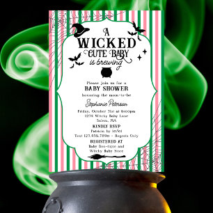 Wicked Cute Baby braut Halloween-Baby-Party Einladung