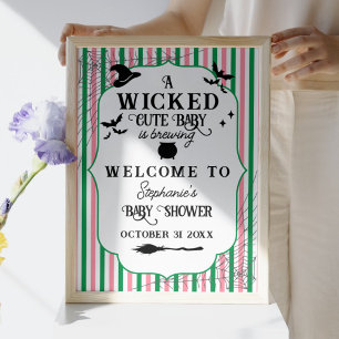 Wicked Cute Baby braut Halloween-Baby-Shower Poster