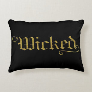 WICKED Faux Gold Look Halloween Festlich Dekokissen